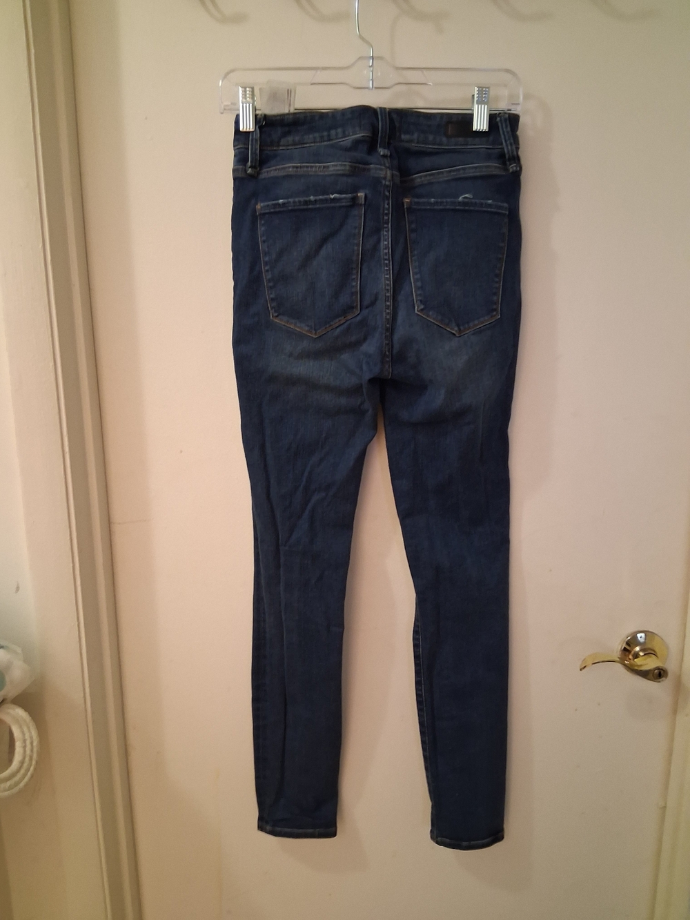 Abercrombie & Fitch Simone High Rise Super Skinny 26/ 2r Blue Distressed Jeans - Picture 3 of 9